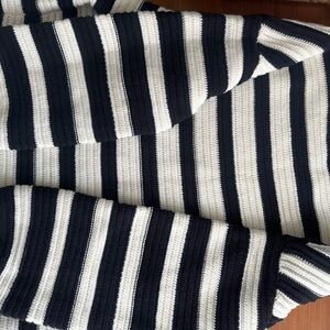 Free People Black and White Striped Sweater